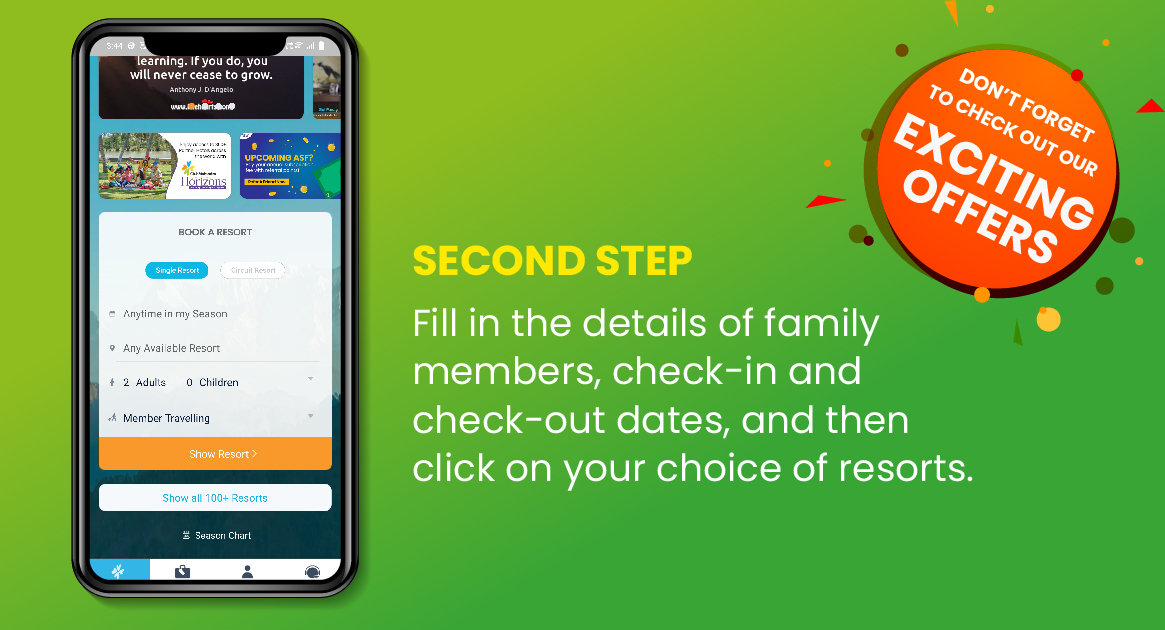 How to book your holiday using the Club Mahindra app